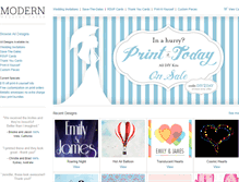 Tablet Screenshot of modernweddingpaper.com